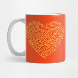 Orange Sprinkles Heart Dessert Photograph Mug